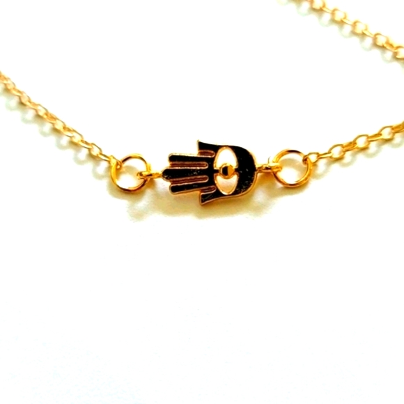 Vintage Gold Hamsa Hand Anklet/Bracelet - Picture 2 of 3